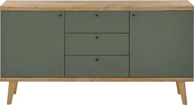 Produktbild von Wohnzimmer Sideboard, 160cm in Eiche mit grün AVEZZANO-61 Modern