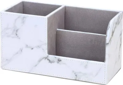 Produktbild von Büro Schreibtisch Organizer Kunstleder Speicherabteil Kunstleder Stiftebox Stifteköcher Bürobedarf