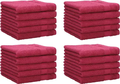 Produktbild von Betz 20 Stück Gästetücher 30x50 cm PALERMO 100% Baumwolle Farbe: cranberry