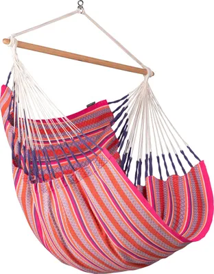 Zdjęcie produktu dla La Siesta Habana Flamingo - Fotel wiszący Comfort z bawełny organicznej różowy Fotel wiszący