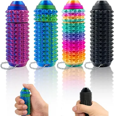 Produktbild von Fidget Spielzeug 4-teilig, Stressabbau, mit Klickknopf und Spinner, für Erwachsene