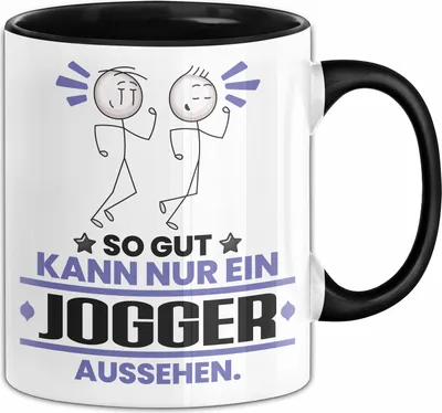 Produktbild von Jogger Geschenk Tasse So Gut Kann Nur Ein Jogger Aussehen Geschenkidee Kaffee-Becher (Schwarz)