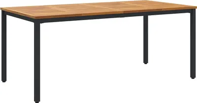 Produktbild von vidaXL Tisch für Outdoor Natürlich und Schwarz 180 x 90 x 75 cm