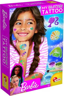 Produktbild von Lisciani 100958 - Barbie Glitzer Tattoos My Glitter Tattoo Mädchen Kinder Geschenk kreativ