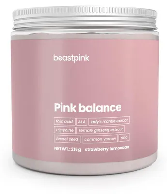 Produktbild von GymBeam - Pink Balance - BeastPink, 216 g, Erdbeerlimonade