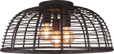 Produktbild von Crosstown Deckenleuchte 57cm holz dunkel/schwarz