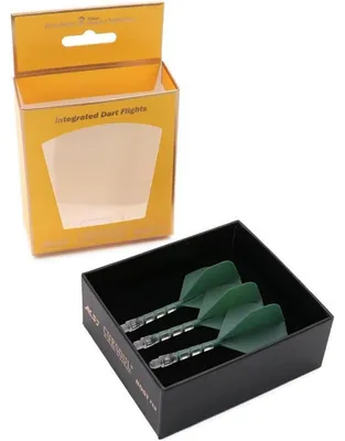 Obrázok produktu pre Integrovaná špička a letka, veľká štandardná veľkosť, balenie po 3 kusy, tmavozelená/ľadovo modrá, dĺžka L - 75 mm