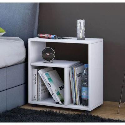 Produktbild von VCM Holz Beistelltisch | Couchtisch schlicht | Maße H. 55 x B. 50 x T. 30 cm | Nachttisch | Kaffeetisch - Zeito