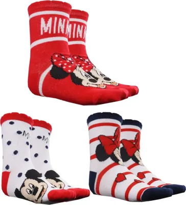 Produktbild von Disney Minnie Maus Mädchen Sneaker Socken 3er Pack – 31/34