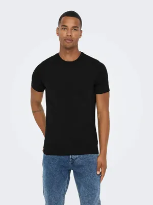 Produktbild von ONLY & SONS Herren ONSBASIC SLIM O-NECK T-Shirt | 2-PACK