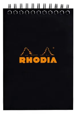 Immagine prodotto di RHODIA 135009C RHODIA Spiralnotizblock No. 13, DIN A6, kariert, schwarz