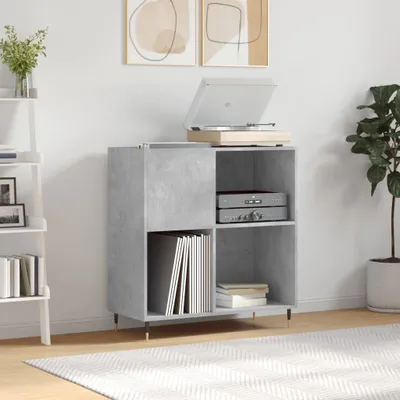 Produktbild von [Home] Plattenschrank Betongrau 84,5x38x89 cm Holzwerkstoff , Neue Mode 2024 im häuslichen Leben