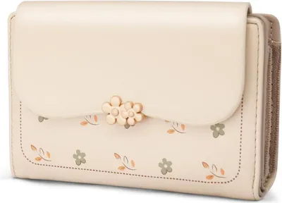 Image de REETEE Porte-monnaie Femme Petit porte-monnaie en cuirPolyuréthaneAbricot