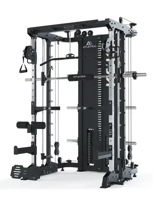 Produktbild von ATLETICA KSK Multipresse | COMBAT | Variant - Basic | 180 kg Steckgewichte | Smith Machine | Optional Jammer Arms | hohe Rahmenstabilität