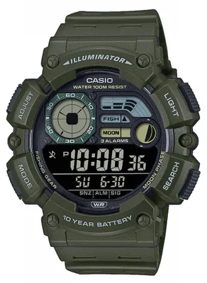 Produktbild von Casio Herren Armbanduhr WS-1500H-3BVEF digital olivegrün