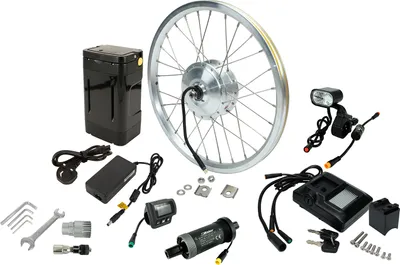 Produktbild von PowerSmart DIY Umbausatz für Brompton Faltrad E-Bike, 36V 250W 75mm Mini Nabe in 16x13/8 Rad 8700mAh akku