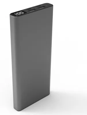 Obrázek produktu pro Powerbank QUALO 10000 mAh s LED diodou, 23W, šedá, model QPB10-LD-23-18