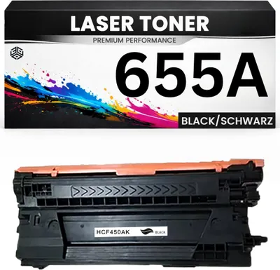 Produktbild von XXL Toner kompatibel für HP CF450A(655A) Color LaserJet Enterprise M652dn/M652n/M653dn/M653x/MFP M681dh/MFP M681f/Flow MFP M681z/Flow MFP M682z in Schwarz