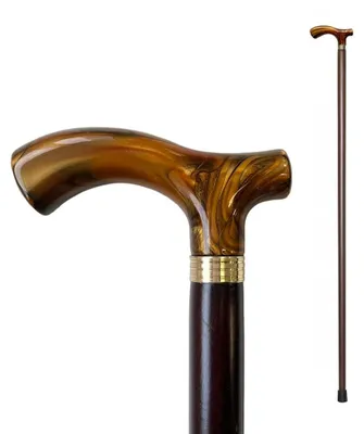 Image de Bâton de marche en bois classique avec manche ergonomique