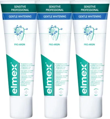 Produktbild von Whitening toothpaste for sensitive teeth Sensitive White ning Trio 3x 75ml