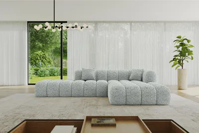 Produktbild von ALTDECOR Ecksofa in L-Form OLEA-L2 - 289x176x71 cm Dunkelgrau - Corner Sofa Bett Eckcouch Couch Wohnlandschaft Cauchsofa