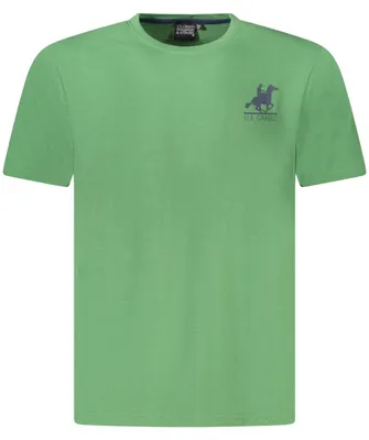 Produktbild von Stilvolles, grünes Herren T-Shirt mit Logo und Rundhalsausschnitt