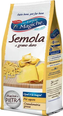 Produktbild von 3x Lo conte Le farine magiche Semola Di Grano Duro Hartweizengries 500g