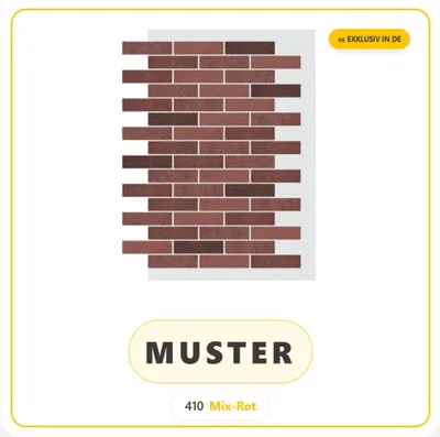 AMK Muster-Paneel 410 Mix Rot – Marmorgranulat-Oberfläche in Originalgröße