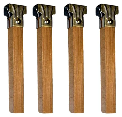 Lattenrostfüße aus Holz, 4 Beine, 39x5x3 cm, modern
