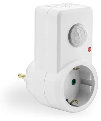 Produktbild von deleyCON Infrarot Bewegungsmelder Steckdose 120° 9m, 1 Stück - Weiß