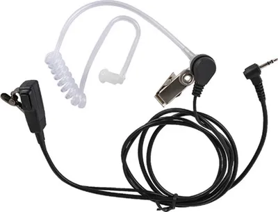 Produktbild von Walkie Talkie 2,5 mm Ohrhörer 1 Pin Covert Acoustic Tube Ohrhörer Headset mit PTT-Mikrofon kompatibel mit Motorola Talkabout MH230R MR350R T200 T260 T600 MT350R Walkie Talkies Zwei-Wege-Radios Mikrofon