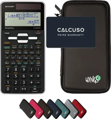 Produktbild von Sharp EL-W550TG inkl. WYNGS Schutztasche Schwarz - Wissenschaftlicher Taschenrechner - Basic Set
