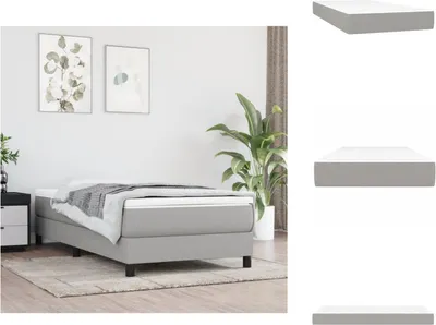 Produktbild von vidaXL Taschenfederkernmatratze Hellgrau 90x200x20 cm Stoff - Matratzen