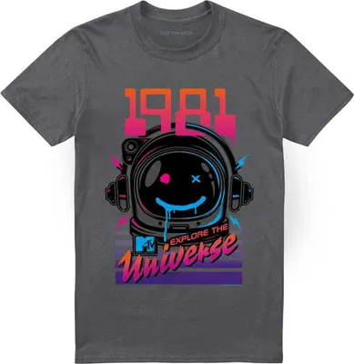 Produktbild von MTV - "Explore The Universe" T-Shirt für Herren/Damen Uni TV28398 (3XL) (Holzkohle)