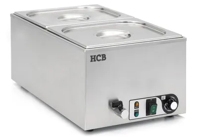 Produktbild von HCB Bain marie - 2 x 1/2 GN - 230V - Edelstahl - 1428