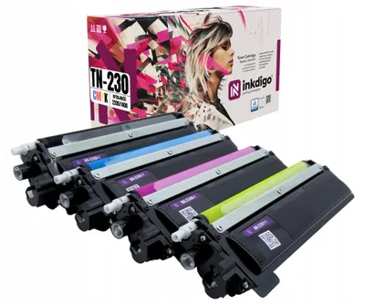 Produktbild von Inkdigo Tonerset TN230 für Brother DCP-9010CN, HL-3040CN, HL-3045CN, HL-3070CN – CMYK,