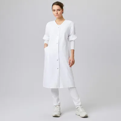 Produktbild von Damen Laborkittel, Gr. M : M : weiß : 65% Polyester 35% Baumwolle