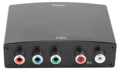 Zdjęcie produktu dla Przenośny konwerter YPbPr na HDMI z audio L/R, kabel adapterowy RGB, zasilacz ABS 100–240 V z wtyczką EU