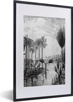 Produktbild von MuchoWow® Gerahmtes Poster Pflanzen - Natur - Design 40x60 cm - Poster mit Schwarzem Bilderrahmen Wandposter Rahmen Foto Bilder - Poster in Rahmen