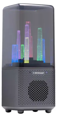 Image de Dunlop Haut-parleur Bluetooth avec lumière - 9 LEDs - 1200 mAh - 218 x 95 x 93 mm - Noir