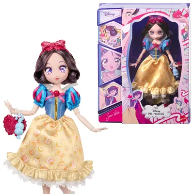 Produktbild von Disney Princess Disney Schneewittchen Prinzessinnen-Manga-Puppe zum Sammeln mit Zubehör, beweglich, Sammelfigur, Modepuppe, Weiblich, 6 Jahr(e), Junge/Mädchen, 230 mm, Mehrfarbig