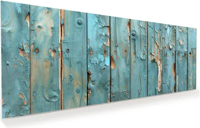 Produktbild von Glasbild 100x40cm in XXL für Wohnzimmer, Schlafzimmer Motiv Abblätternde Holzplanken