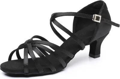Produktbild von Tanzschuhe für Damen, schwarz, Absatzhöhe 5 cm oder 7 cm, für Tanzpraxis