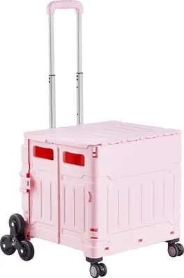 Image de Chariot pliable avec roues pour monter les escaliers Caisse roulante pliable 65 L