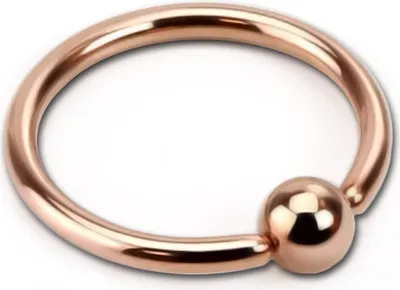 Produktbild von viva-adorno 1,6 x 12 x 4mm Piercing BCR Ball Closure Ring Lippenring Klemmring Edelstahl rosegold in verschiedenen Größen Z419