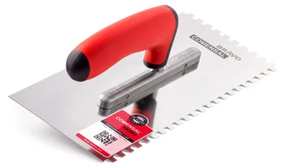 Produktbild von COMENSAL Zahnkelle 6 mm - Profi Edelstahl Glättekelle - Zahnspachtel zum Verlege