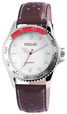 Produktbild von Excellanc Herrenuhr mit Kunstlederionsarmband