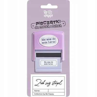 Zdjęcie produktu dla Stempel z napisem NIE MÓW DO MNIE TERAZ pieczątka ze śmiesznym napisem