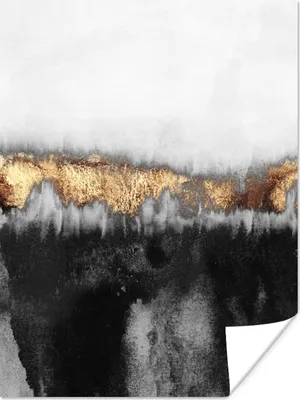 Produktbild von MuchoWow® Poster Gold - Chic - Abstrakt 60x80 cm - Schlafzimmer Dekoration