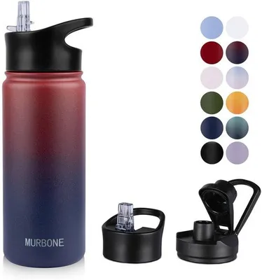 Image de Gourde en acier inoxydable de 500 ml, sans BPA, à isolation sous vide, pour le sport